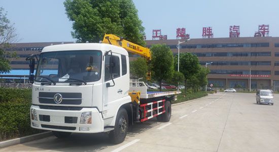 楚勝牌東風天錦帶5噸隨車吊清障車